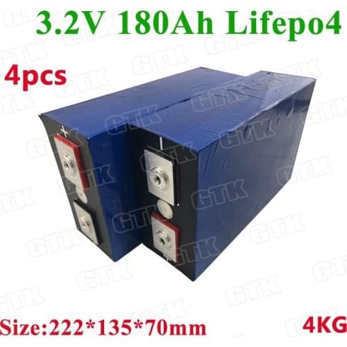 GTK 3.2v 180ah lifepo4 cell 180ah lithium cells high capacity 3C-5C high discharge for diy 12v solar energy storage battery pack
