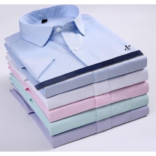 Dudalinas Camisa Male Shirts Short Sleeve Men Shirt Camisa Social Masculina Brand Clothing Casual Slim Fit Chemise Homme