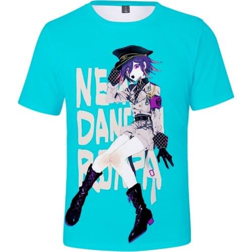 2021 New Kokichi Ouma T shirt Summer Men Women 3D Print Tops Harajuku Anume Tshirts Boys/girls Cartoon Game Danganronpa