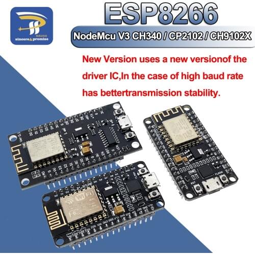 New Wireless Module CH340 CH340G / CP2102 NodeMcu V3 V2 4M Lua WIFI Internet of Things Development Board Based ESP8266