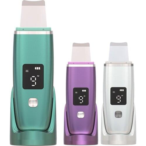 NEW Ultrasonic Skin Scrubber Facial Spatula Blackhead Remover Pore Cleaner Deep Cleansing Beauty Lifting Tool Silicone Brush