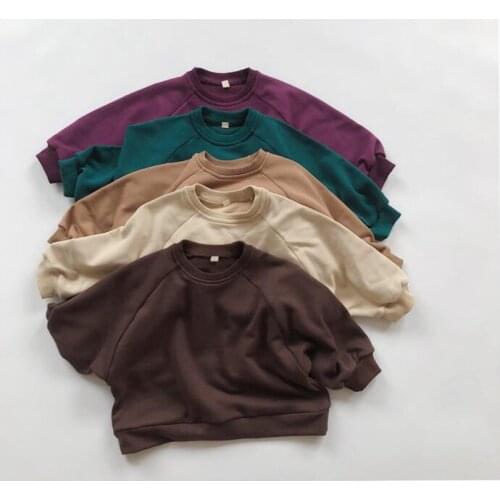 2020 new girls boys sweatshirt autumn cotton fashion kids top 1-6 years YC592