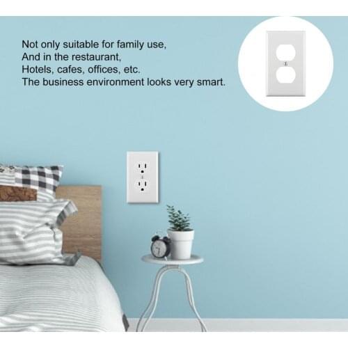 Socket Plate Hard Heat Resistant US Standard Wall Switch Receptacle Outlet Cover for Home