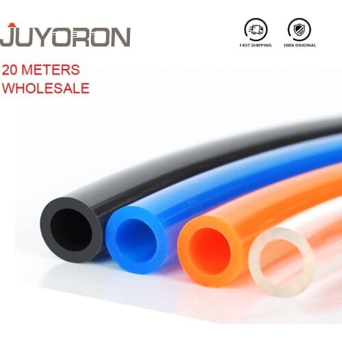 20 Meters Pneumatic Hose Pipe OD 4/6/8/10/12/14/16mm ID 2.5/4.5/6.5/8/10/12mm Air Tubing Blue Black Red Transparent PU Pipe