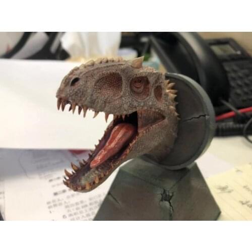 Nanmu Jurassic World Dino King Bereserker Rex T-Rex Dinosaur Head Resin Statue