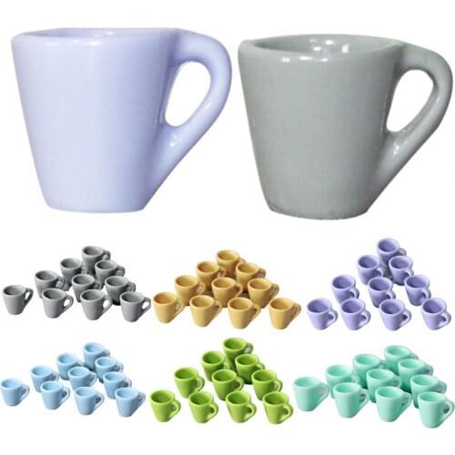 10Pcs Simulation Toys Dollhouse Mini Mug Food Play Kitchen Accessories DIY Crafts Props Kids Toy