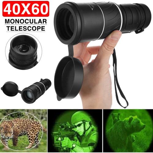 100M/8000M Waterproof Optical Handheld Telescope 40X60 Night Vision Hunting Monocular Binoculars Outdoor Tool