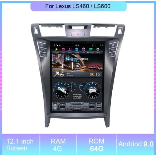 12.1'' PX6 Android 8.1 4G+32G Tesla Screen Car Navigation Radio For Lexus LS460 / LS600 GPS Navi Video