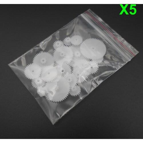 5 Packages X 19 Kinds 19Pcs 0.5 Modulus 0.5M Double Reduction Gears Aperture 1.95mm 2A 2.05mm 2B Tight / Loose Fitting 2mm Axle