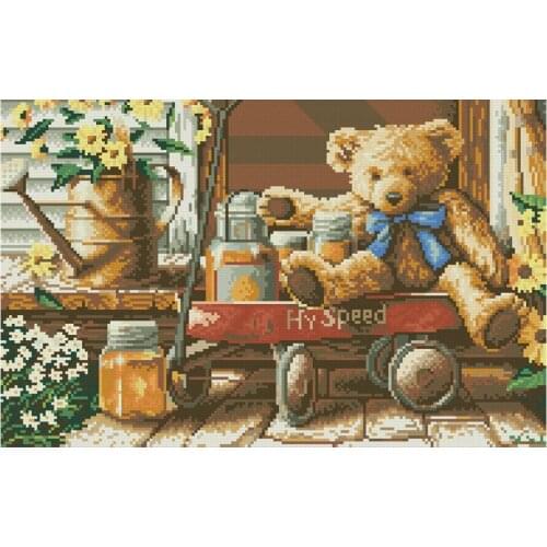 Diamond Painting Round Full Drill Cartoon Teddy Bear Floral House Nouveaute DIY Mosaic Embroidery 5D Cross Stitch Picture