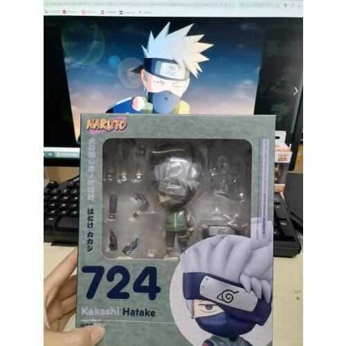 Anime Naruto Figure Kakashi Hatake GSC 724# Clay Doll Q Version Model Toys For Children Collectible Birthday Gift Box Packing