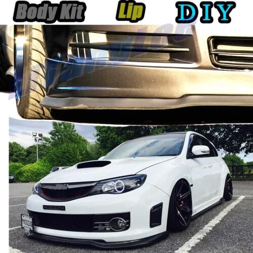 Car Bumper Lip Front Spoiler Skirt Deflector For Subaru Impreza WRX STi XV Tune Car Modified Body Kit VIP Hella Flush Lips