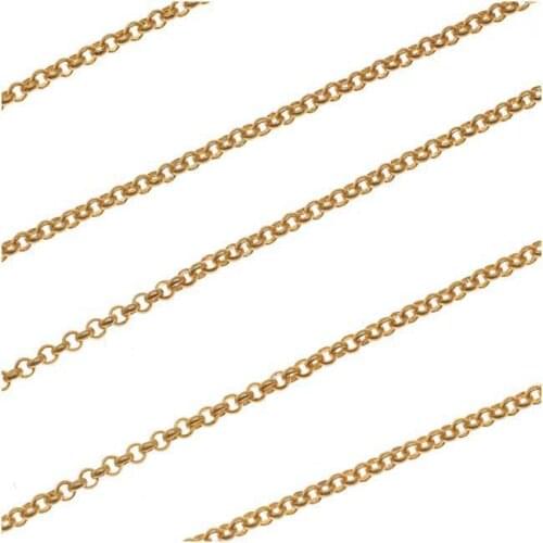 Free shipping!!!!100M/lot Small Rolo Link Chain 2mm