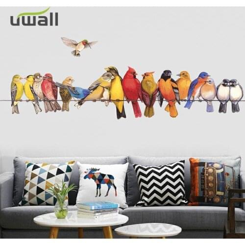 Color Birds Creative Wall Sticker Bedroom Living Room Stickers Wall Decor Self-Adhesive Entrance Decoration Home Decor Stickers