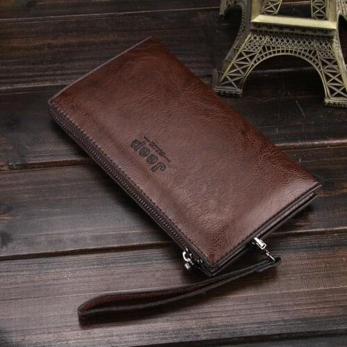 Business Leather Men Wallet Male Long PU Coin Purse Portable Cash Purses Casual Standard Male Clutch Bag