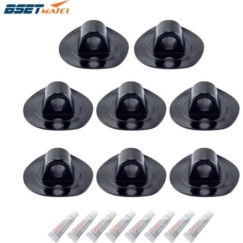 PVC Rope Mount Holder with Glue Clip Hook Rope Buckle Rowing Boats Drag Safe Hooks Inflatable Boat Kayak Dinghy Accessories