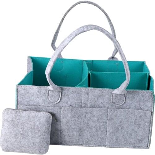 Baby Nappy Caddy Organiser Plus Free Purse - Nursery Storage Bin Baby Shower Gift Basket, Newborn Registry, Nursery Organiser Ba