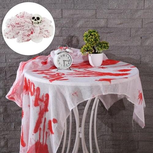 Door Curtain Drape Halloween Party DIY Tablecloth Ghost Blood Cloth Decorations Horror Props Window Scary Supplies Rectangle