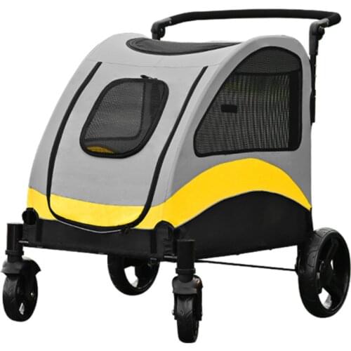 Breathable Large Pet Stroller Dog Can Fold Large Space Travel Can Accommodate Large Pets Load-bearing 60kg