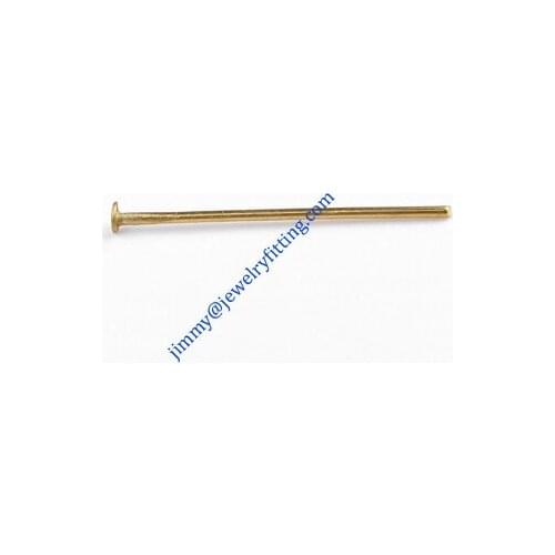 Jewelry Making findings Raw brass metal Head Pins with flat end Scarf Pins jewellry findings 0.7*20mm shipping free
