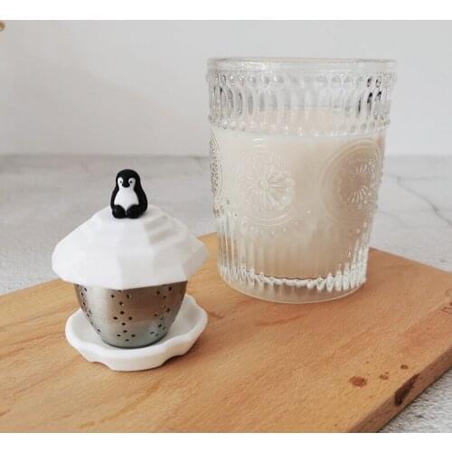 Creative Stainless Steel Tea Leak Lovely Floating Penguin Tea Filter Small Isolated Filter Lazy Tea Maker Teaware Tea Strainers