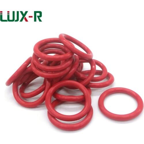 LUJX-R 5.7mm Thickness O Ring Seal Red Silicone Gasket Sealing VMQ O-Ring Washer OD80/95/105/110/120/125mm O Shaped Rings Seal