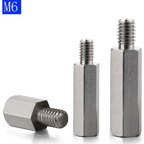 M6 + 8mm Male-Female 303 Stainless Steel Hex Column Standoff Support Spacer Screws Nut Pillar Stud