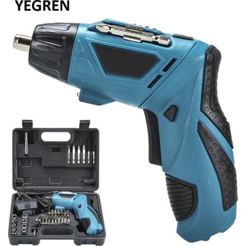 Multifunction 4.8V Cordless Screwdriver Set Rechargeable Mini Electric Wrench Kits 2 Modes Electric Drill with Screwdriver Bits