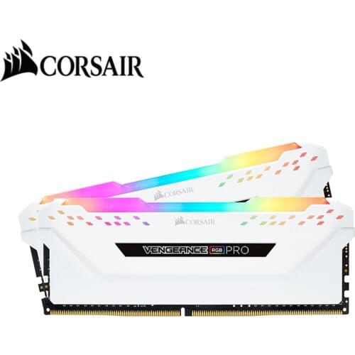 CORSAIR Vengeance 16GB(2X8) RGB PRO RAM Memoria Module Dual-channel DDR4 PC4 3000Mhz 3200Mhz DIMM C16 C18 RGB Memory Kit-White
