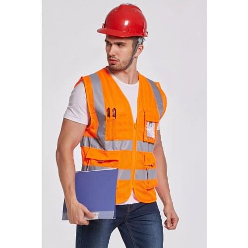 Can customize logo from 5pcs; high visibility reflective safety vest; reflective jacket; safety vest fv13