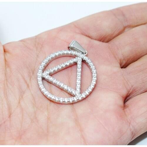 925 Sterling Silver Eminem Hip Hop Men Necklace Pendant Free 24" Stainless Steel Chain