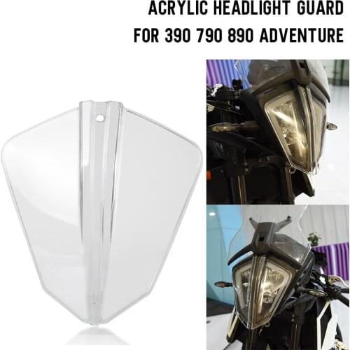 Compatible For 890 390 Adventure 890 ADV 390ADV Motorcycle Headlight Head Light Guard Protector Cover Protection Acrylic Grille