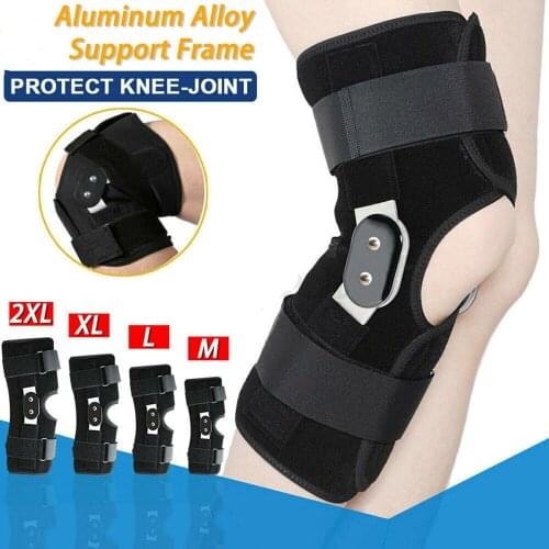 New Aluminium Adjustable Double-Hinged Knee Brace Support Medical Grade Breathable Open Running Basketball Knee Protectors M-2XL