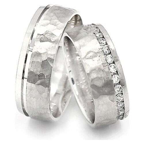 Couple Wedding Ring Sterling Silver 925 Woman And Man Luxury Jewelry Bands Fashion Engagement Anniversary Ancient Greek Model