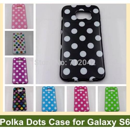 OEEKOI Polka Dots Soft TPU Gel Cover Phone Case for Samsung Galaxy S6 G9200 SM-G920F Free Shipping