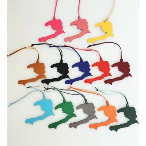 Wholesale Customization Of Real Natural Leather Map Of Haiti Key Chain Ladies Backpack Pendant Pendant Ladies Bag Charm