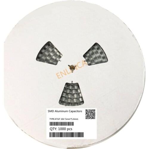 Original 1000pcs 47UF 16V 5mm*5.4mm SMD electrolytic capacitor 20