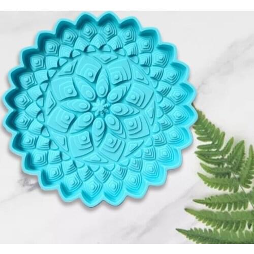 3 Pcs Flower Shaped Coaster Epoxy Resin Mold Cup Mat Casting Silicone Mould DIY Crafts Home Decoration Ornaments Making Tool