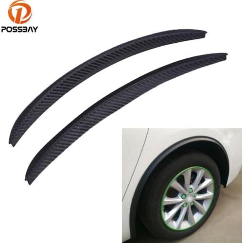 POSSBAY 5 Pair Imitation Carbon Fiber Fender Flare Wheel Lip Body Kit Universal Car Truck Car Mudguard Mud Guard Accessories