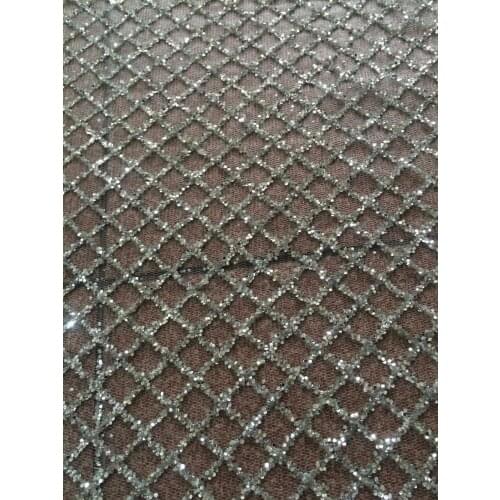 Latest SYJ-42611 glued glitter French Tulle Lace High Quality Fashian African French Lace With glitter