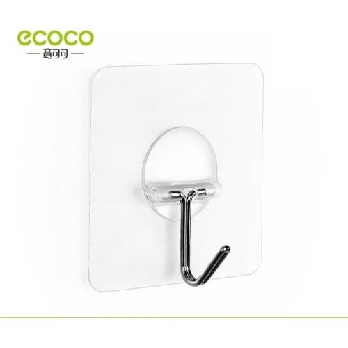Ecoco Strong Viscose Hook, Waterproof Universal Hook, Wall Hanging Hook, Wall Hangers , Punch-free Load-bearing Sticky Hook