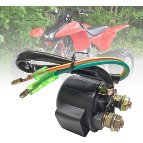 Professional Sturdy Scooter Starter Solenoid Switch Black Motorcycle Starter Relay Replacement