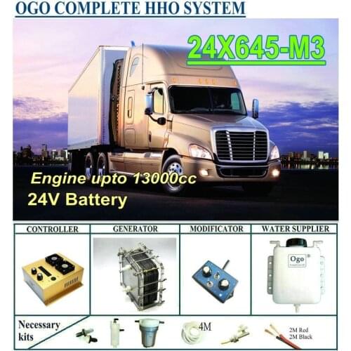 OGO Complete HHO system X645-M3 intelligent PWM controller CE&FCC MAF/MAP enhancer upto 13000CC