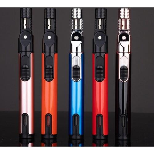 Foldable Direct Safe Igniter Spray Gun Welding Torch Fixed Fire Windproof Inflatable Lighter Briquets Et Accessoires Fumeurs