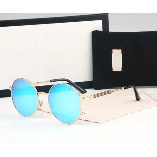 Classic Retro Round Sunglasses Women Men Gradient Color Glasses Aaa Brand Designer Coating Eyewear Gafas de sol occhiali da sole