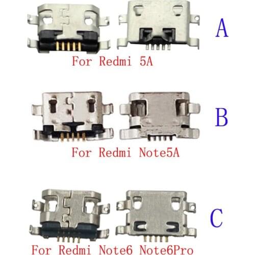 10Pcs Micro Usb Charger Charging Port Plug Dock Connector For Xiaomi Redmi Note5A Note 5A 6 Pro Hongmi Note6 Note 6Pro Jack
