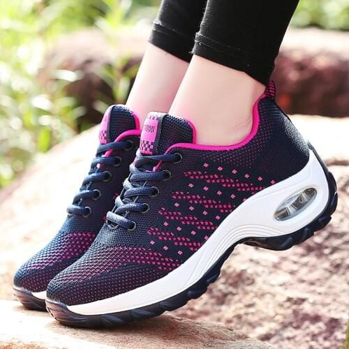 Large Size Air Cushion Womens Sneakers Lady Running Shoes for Women Shoes Sport Woman Platform Sports Shoes Woman Blue GMB-0257