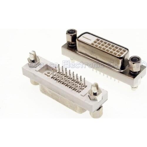 10pcs DVI24+1 Female socket 180 degree
