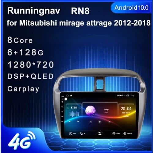4G LTE Android 10.1 For Mitsubishi Mirage Attrage 2012-2018 Car Radio Multimedia Video Player Navigation GPS