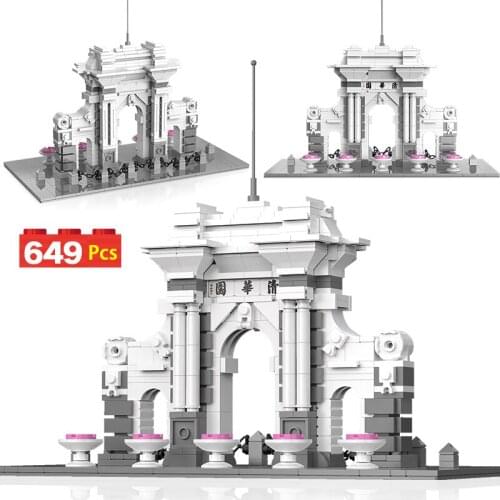 649pcs City Famous Tsinghua University Architecture Building Blocks World School Colleges Bricks Education Toys For Kids